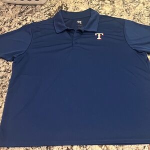 47 Royal Blue texas rangers  Men's Polo Shirt size xxl